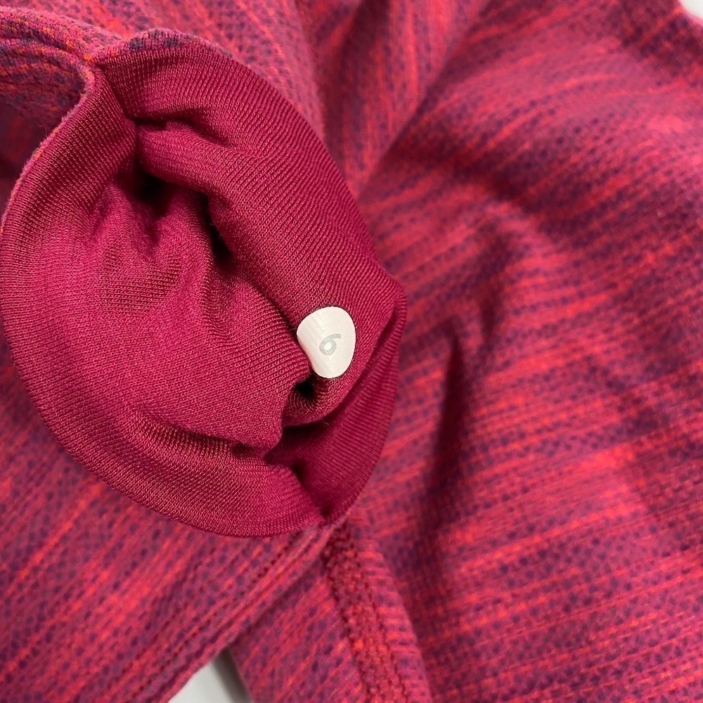 Lululemon Wunder Under Crop Leggings Space Dye Red SZ 6 - Picture 3 of 6